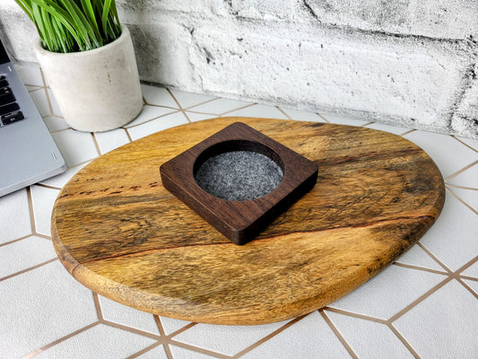 Tray Circle Walnut